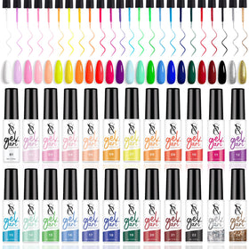 SXC front packaging showing 24 gel liner pots and included colors for versatile designs