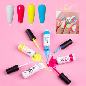 SXC studio lifestyle scene with LED lamp showing cured nail art workflow and setup