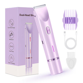 SXIOQI front view of purple bikini trimmer showing compact design and portability