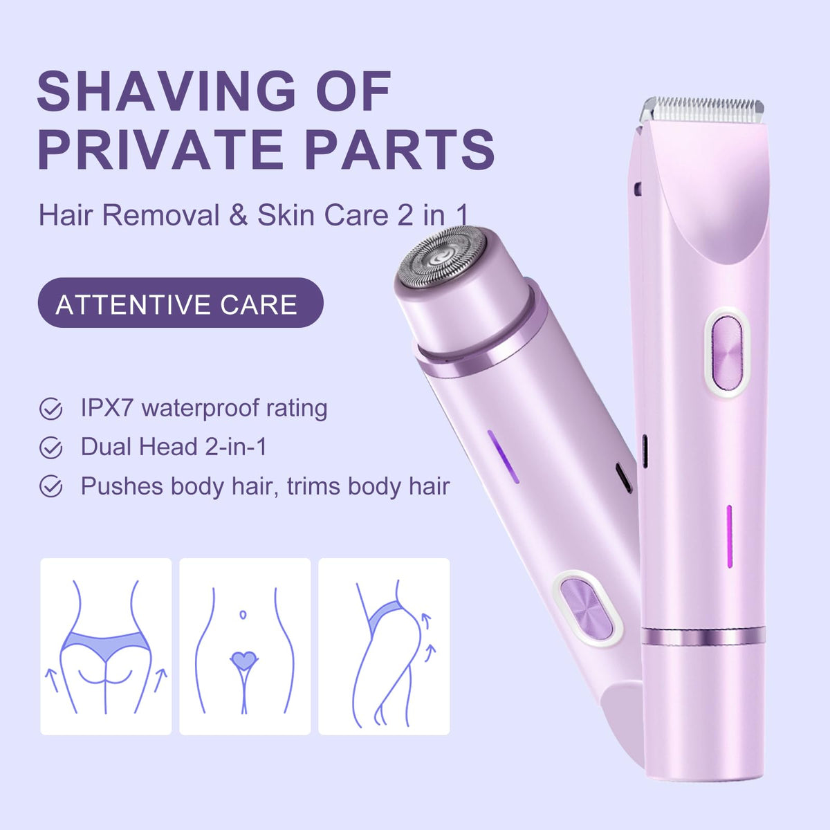 SXIOQI shaver head close-up showing protective foil for gentle smoothing