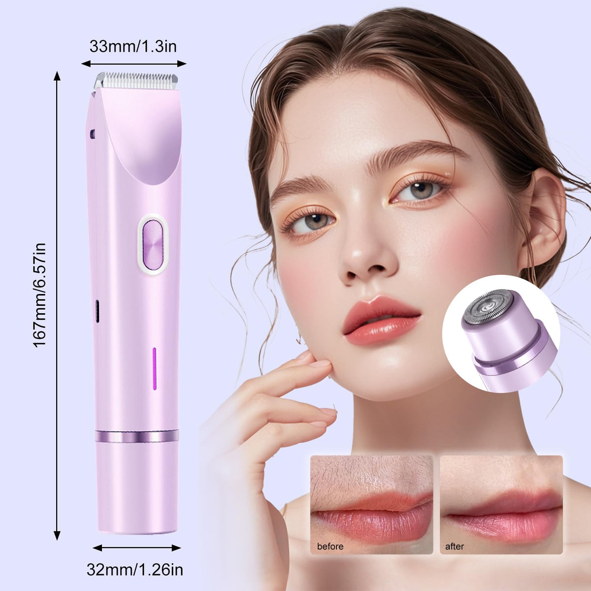 SXIOQI trimmer held in hand for size comparison to illustrate travel-friendly portability