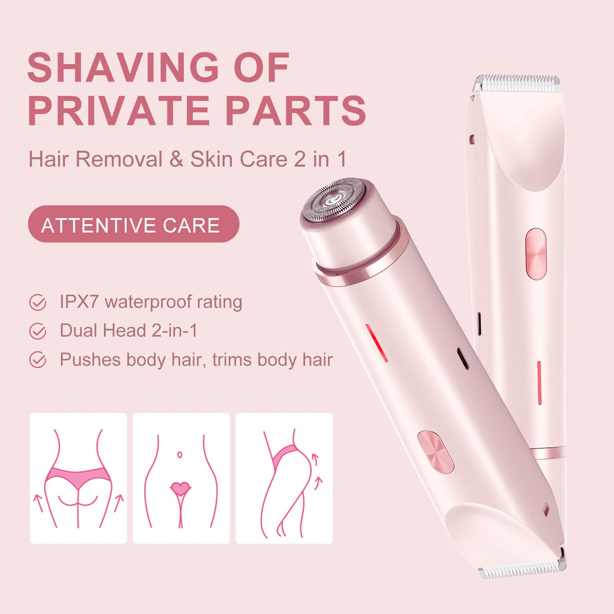 SXIOQI Dermave used in shower demonstrating IPX7 waterproof convenience