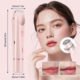 SXIOQI Dermave held in hand to show travel-friendly size and easy grip