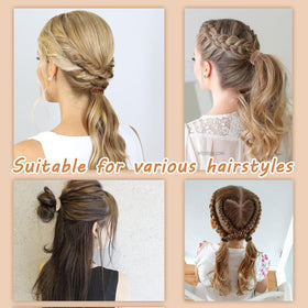 SYGY array displaying four braid styles and five neutral brown colors