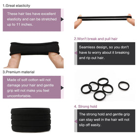 SYGY hair tie stretched and holding a ponytail for secure wear