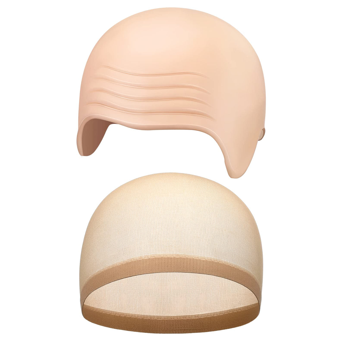 Syhood front packaging showing bald cap set and quick identification benefit