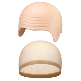 Syhood front packaging showing bald cap set and quick identification benefit
