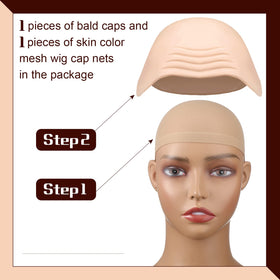 Syhood close-up of black mesh wig cap showing secure hair hold