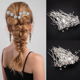 Syhood pins used in bridal updo offering secure decorative hold