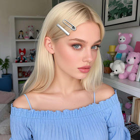 SynHHergyx clip secured in hair demonstrating secure hold and comfortable wear