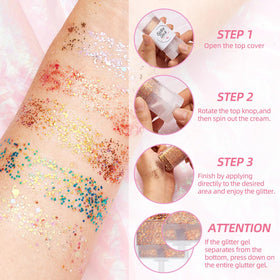 SYPAFG festival lifestyle model wearing glitter for stadium-ready look