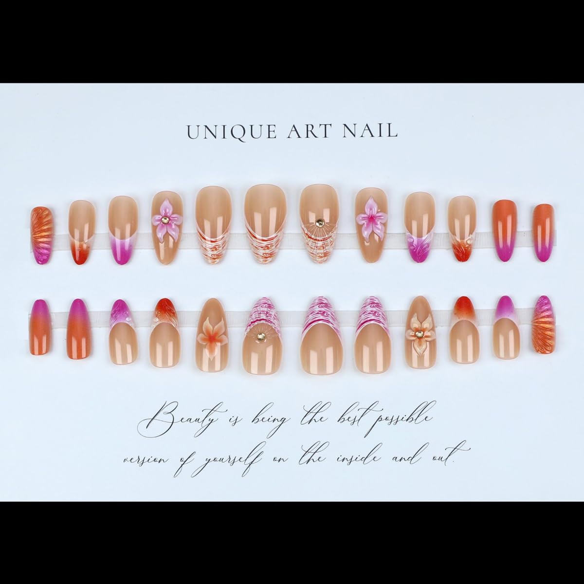 SYPAFG floral and shell patterns on nails showing decorative accents for summer looks