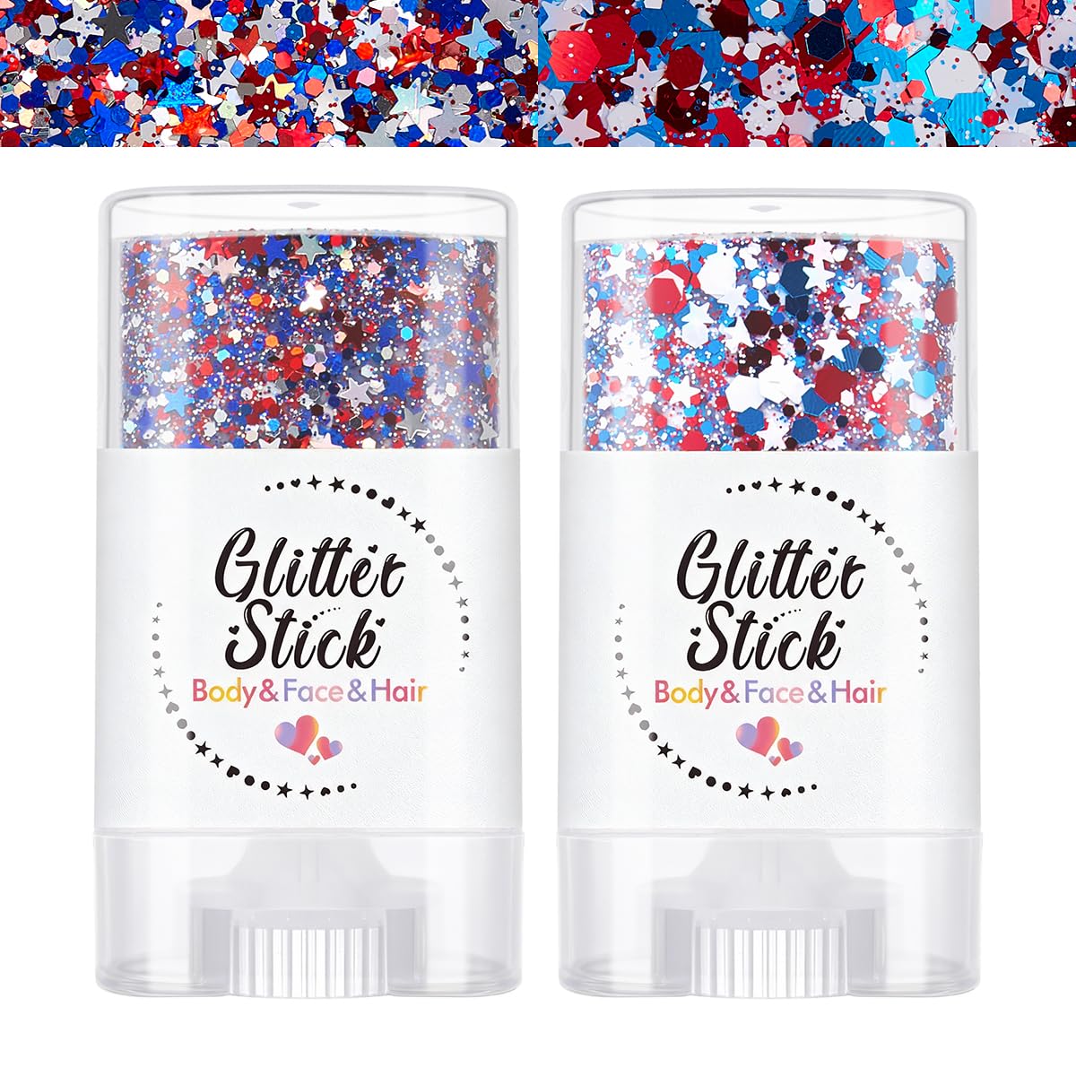 SYPAFG front packaging showing patriotic glitter sticks and benefits