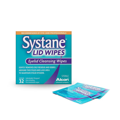 Systane front packaging showing box and 32-count, convenient hygiene