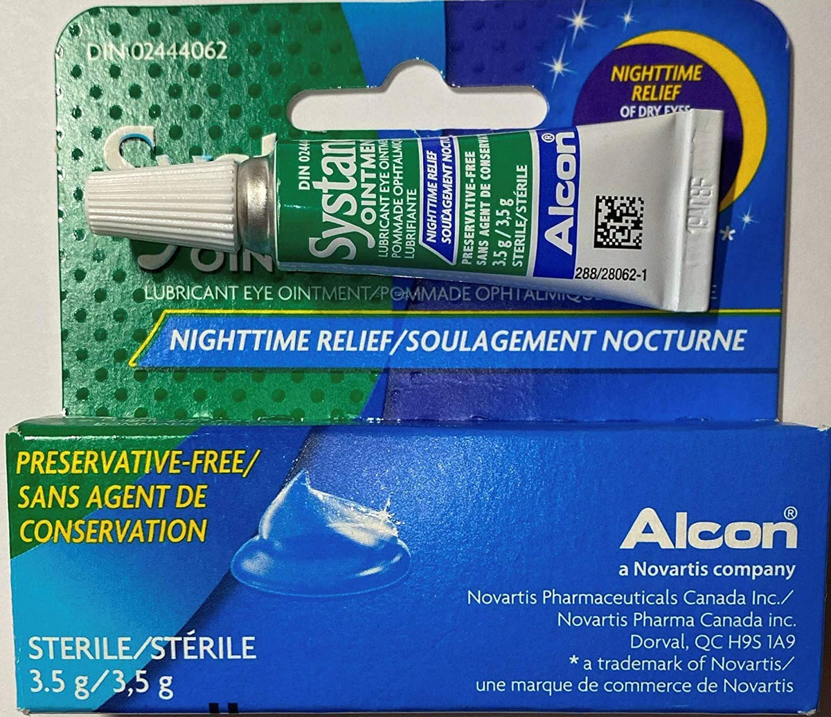 Systane tube held in hand for size and portability, convenient for travel and bedside