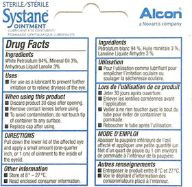 Systane open tube tip detail highlighting hygienic nozzle and easy nightly application