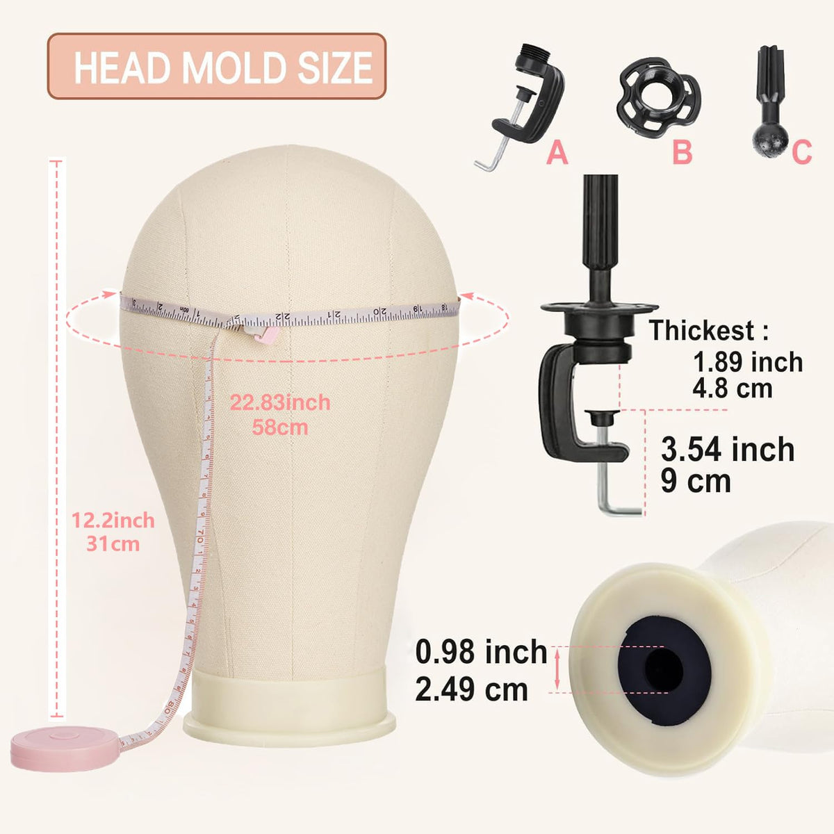 SZCY LLC assorted T and C pins with wig caps included for immediate wig assembly
