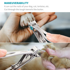 SZQHT toenail clipper next to ruler demonstrating compact durable size