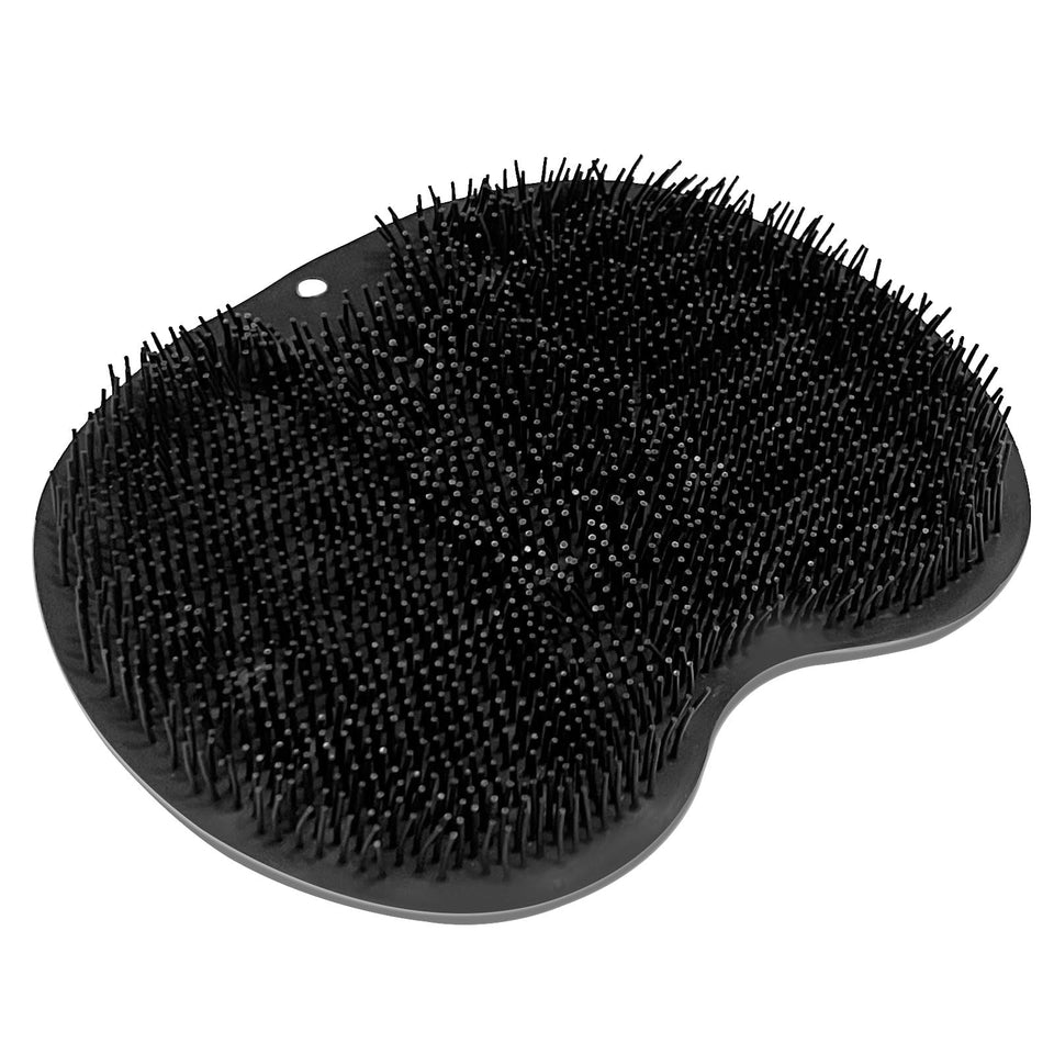 SZZYXD front view of black foot scrubber showing full bristle surface for thorough cleaning
