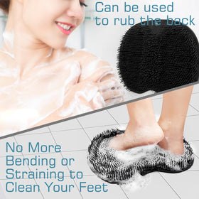 SZZYXD mounted on shower wall demonstrating hands-free back and foot washing convenience