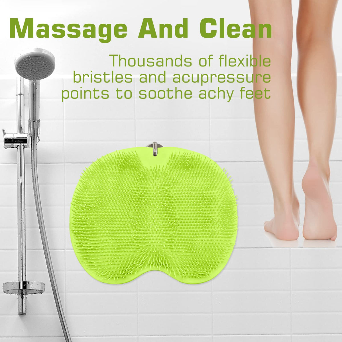 SZZYXD size comparison with foot showing compact footprint and full-coverage cleaning