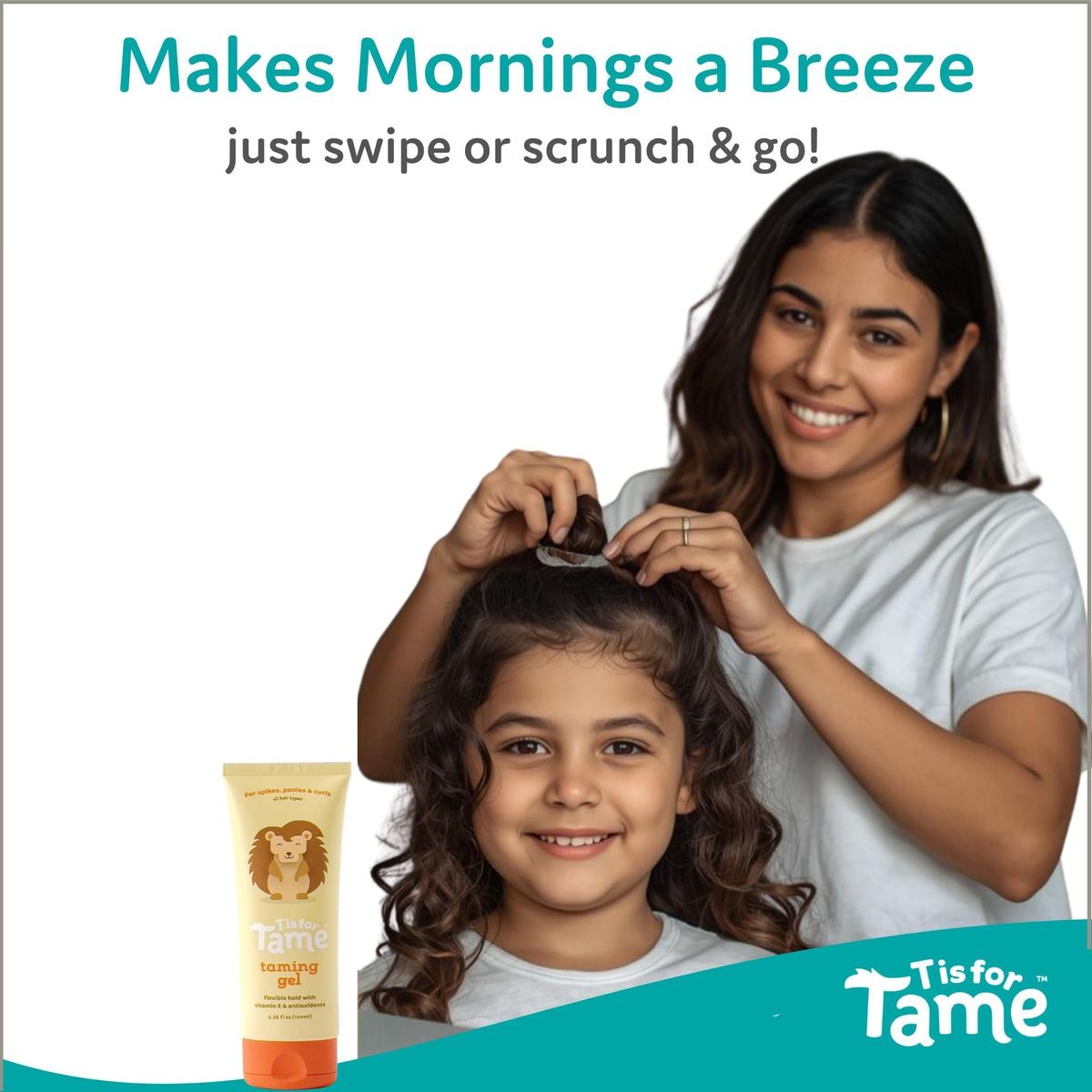T is for Tame ingredient label close-up, highlighting vegan and paraben-free benefits