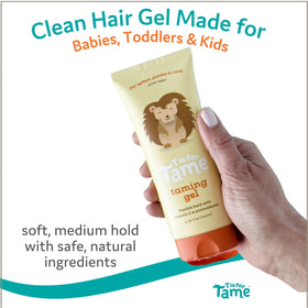 T is for Tame label close-up highlighting vegan formula and vitamin E