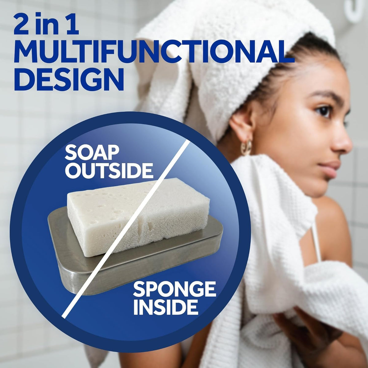 T.Taio sponge air-drying on hook displaying easy care and reusable longevity