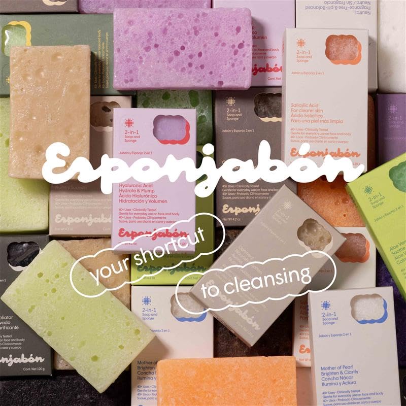 T.Taio sponge producing rich lather in shower to demonstrate efficient cleansing