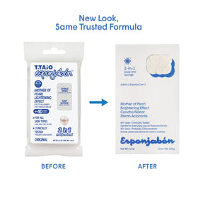 T.Taio soap sponge staged in bathroom lifestyle setting for easy routine benefit