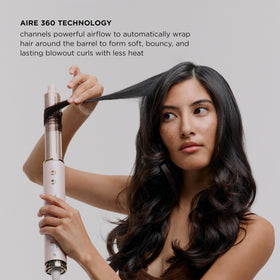 T3 Aire 360 ceramic barrel texture detail highlighting even heat benefit