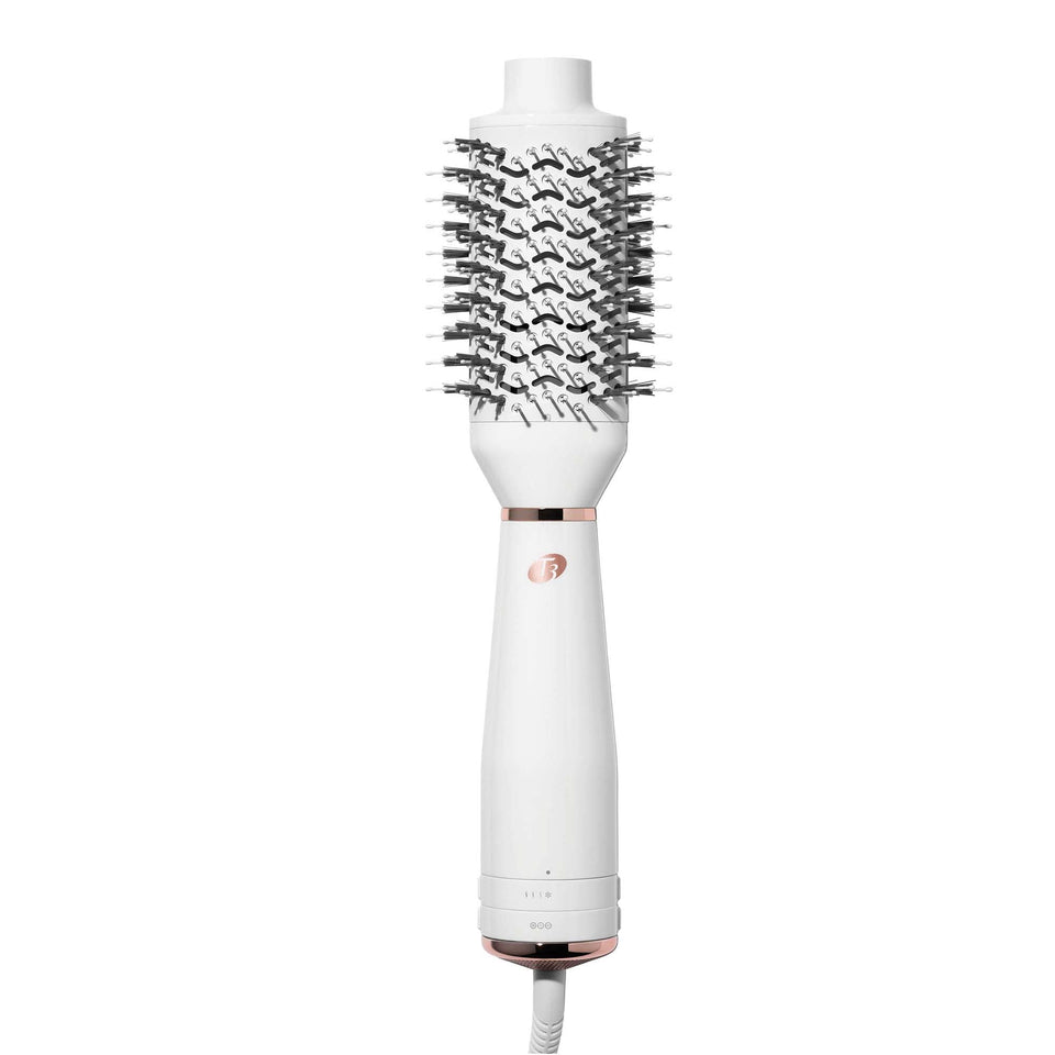 T3 AireBrush front view showing white and rose gold finish for sleek styling