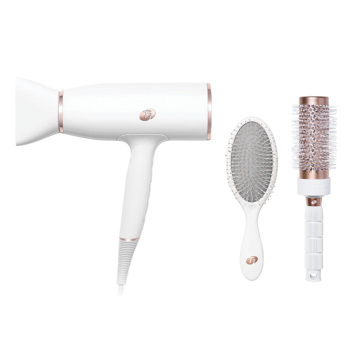 T3 front view of dryer showing sleek body and nozzle for fast drying
