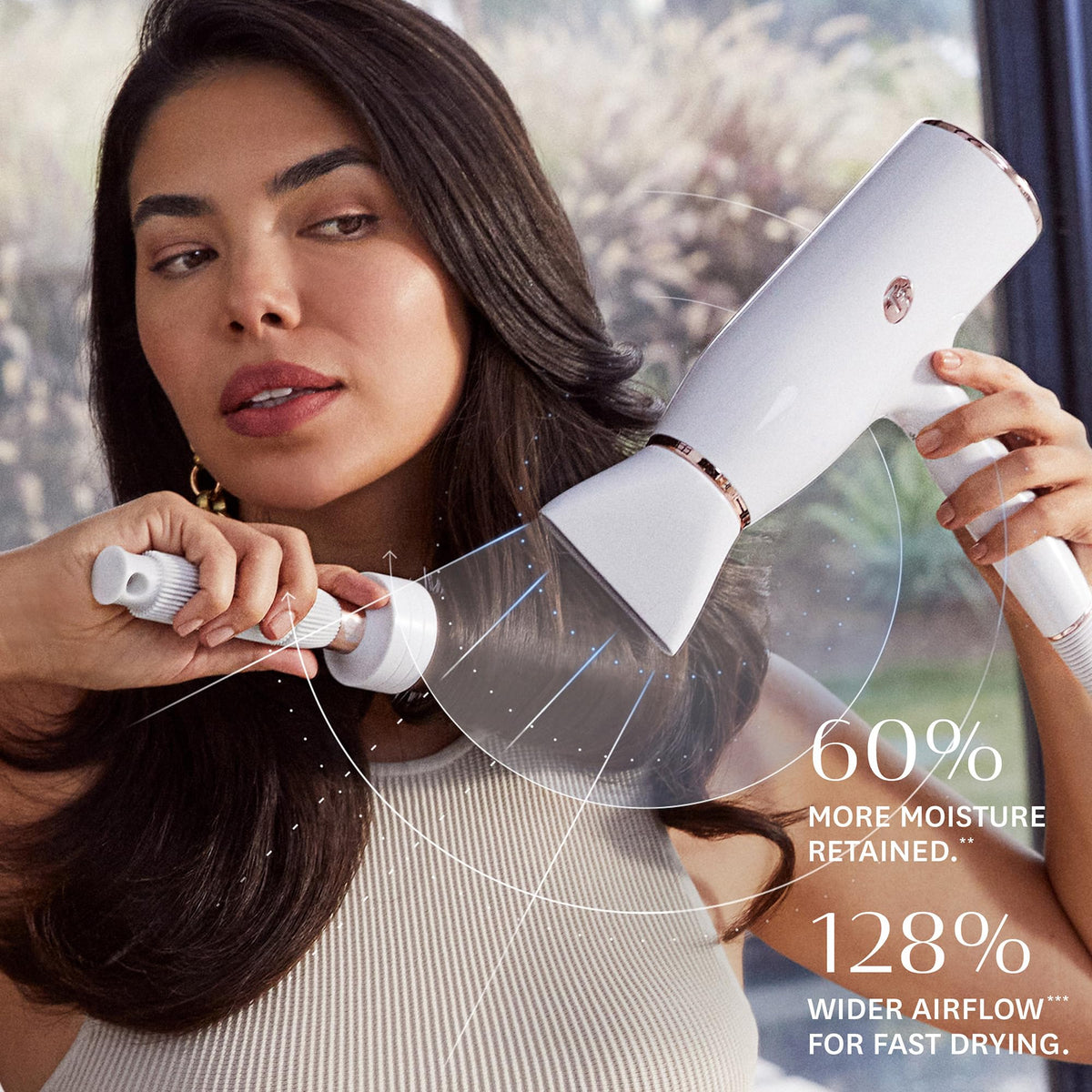 T3 paddle brush displayed flat to prep hair and gently remove tangles