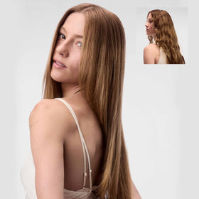 T3 finished curled waves example showcasing glossy, frizz-reduced benefit