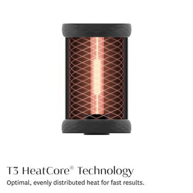 T3 rollers heating indicator glowing to show even HeatCore warmth for reliable results benefit