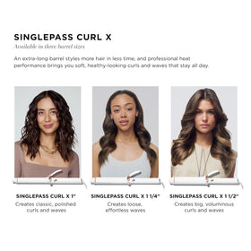 T3 SinglePass Curl X digital display close-up showing nine heat settings for precise control