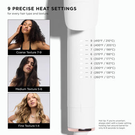 T3 SinglePass Curl X styling long hair into loose waves for voluminous results