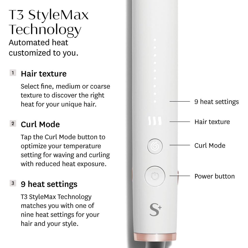 T3 ceramic plate close-up highlighting CeraGloss finish for smoother glide and shine