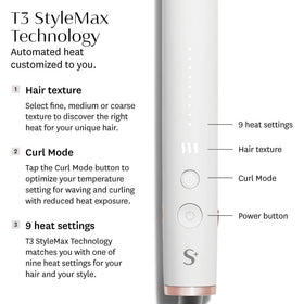 T3 ceramic plate close-up highlighting CeraGloss finish for smoother glide and shine