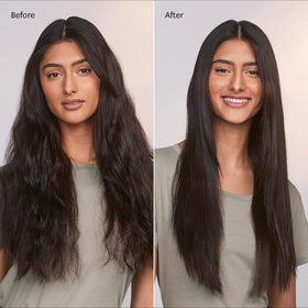 T3 being used on hair in a salon-like setting for fast one-pass styling