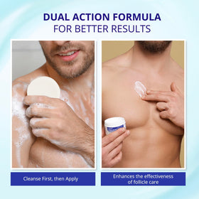 TAGRID being applied to jawline to soothe razor bumps and irritation
