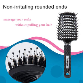 TaiBest boar bristles close-up spreading natural oils evenly