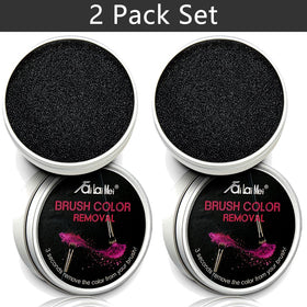 TailaiMei sponge beside makeup brush to show scale, compact size for kit convenience