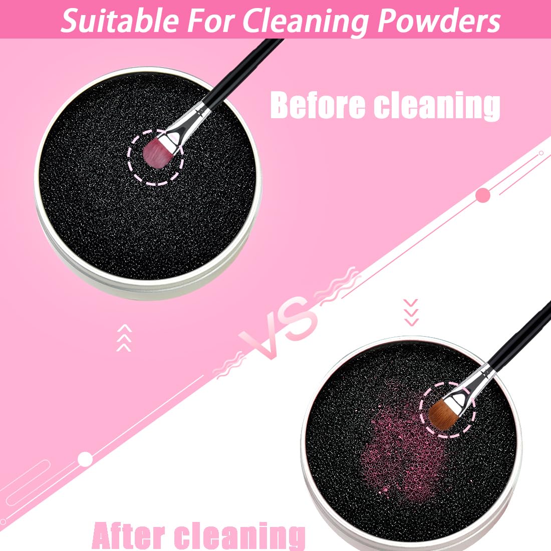 TailaiMei open metal case with two sponges inside, compact protective storage for travel