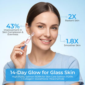 Taimand serum applied on skin showing smoother, dewy finish