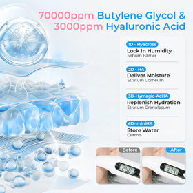 Taimand serum droplet texture demonstrating lightweight hydration