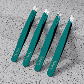 Takesy close-up of slanted tip demonstrating precise grip for accurate hair removal