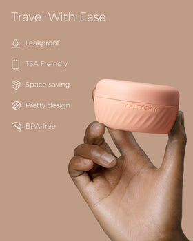 TakeToday lid close-up highlighting leak-proof seal and secure travel protection