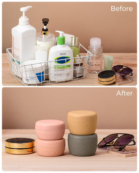 TakeToday set in clear quart bag showing TSA-friendly packing convenience